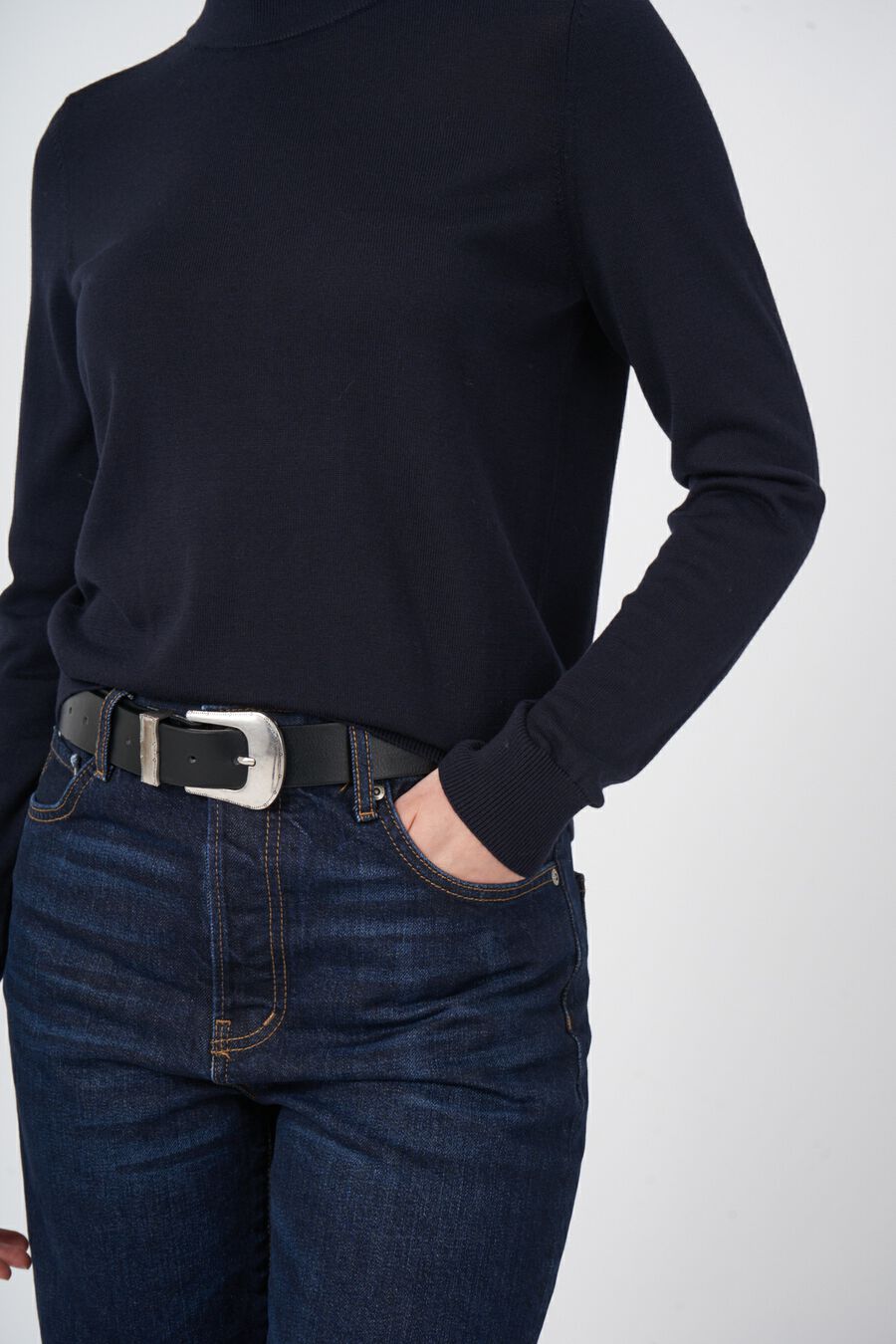 Baumwollmischpullover mit Stehkragen image number 2