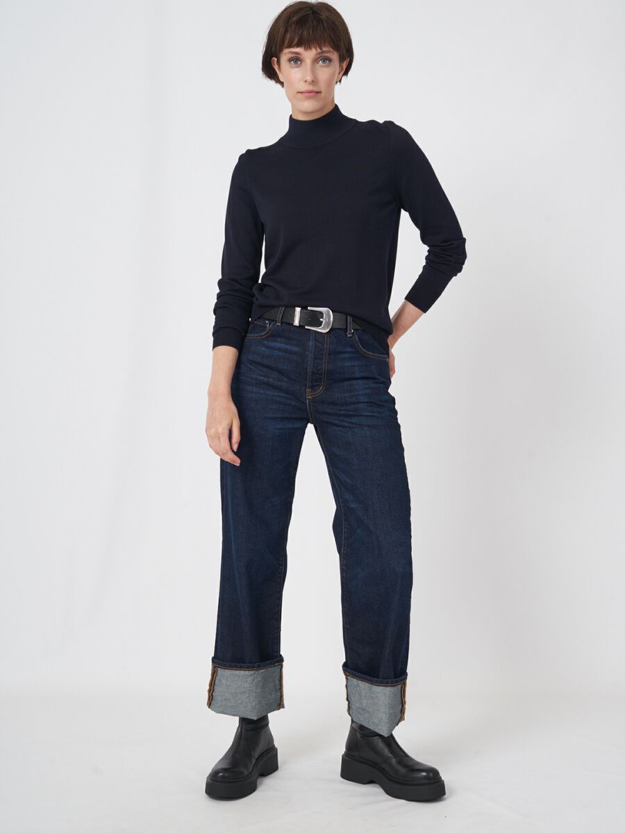 Baumwollmischpullover mit Stehkragen image number 4