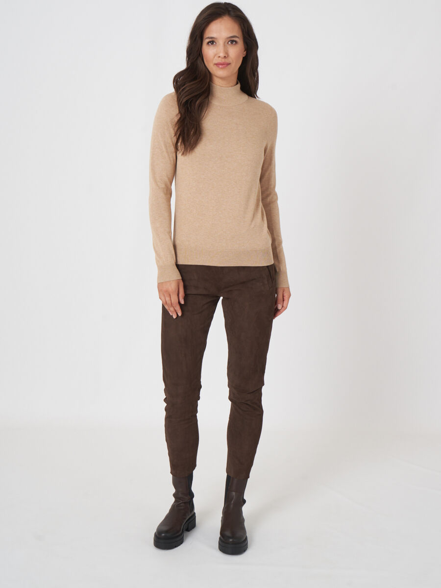 Trui van katoenmix met opstaande kraag image number 4