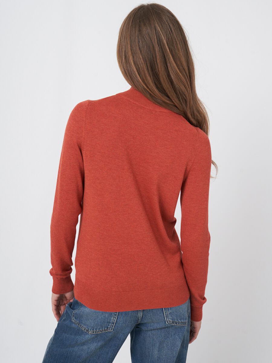 Baumwollmischpullover mit Stehkragen image number 6