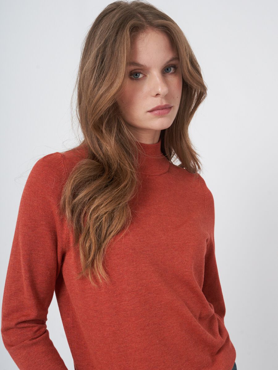 Baumwollmischpullover mit Stehkragen image number 8