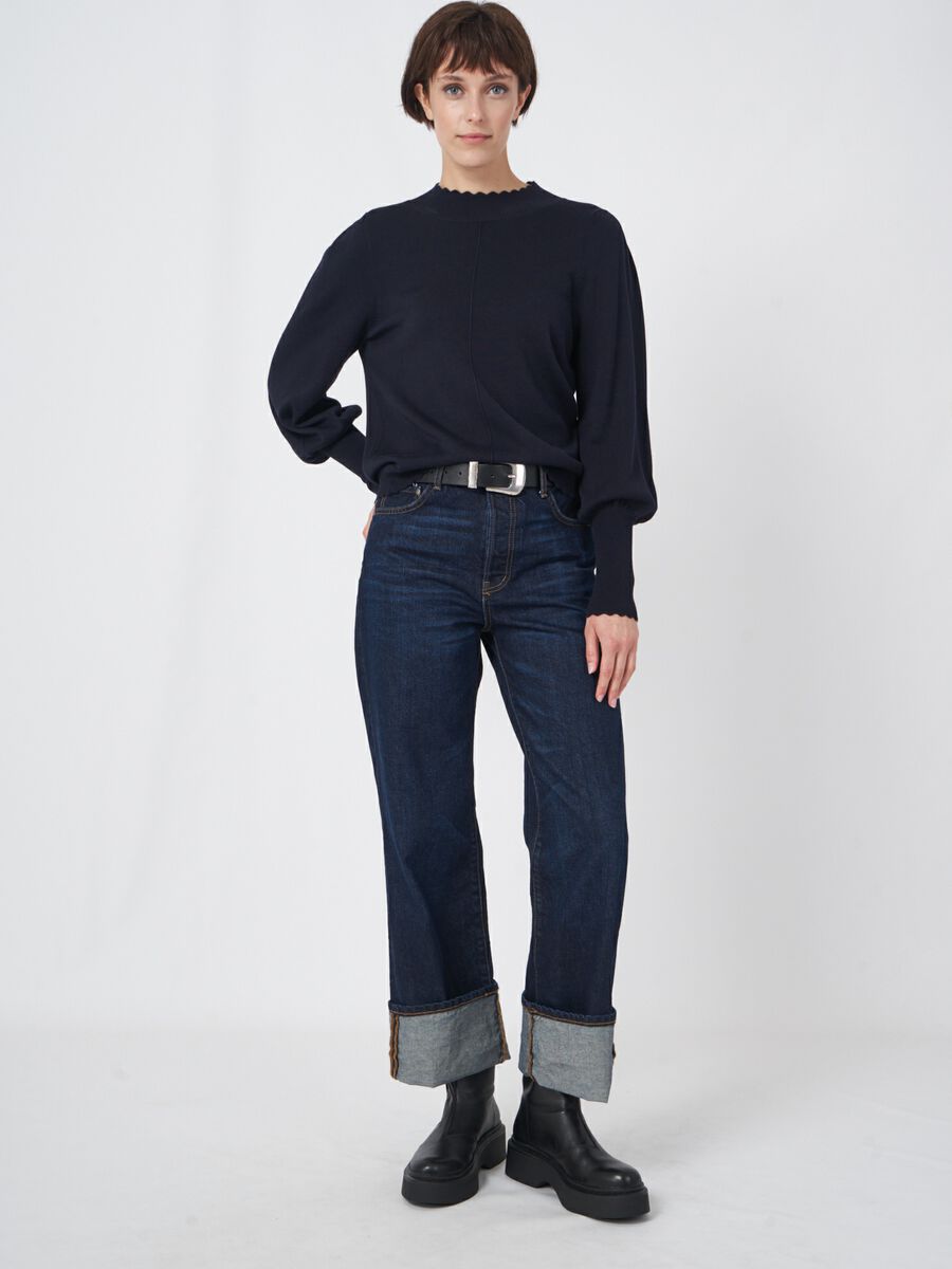 Pullover aus Baumwollmischung mit Puffärmeln image number 5