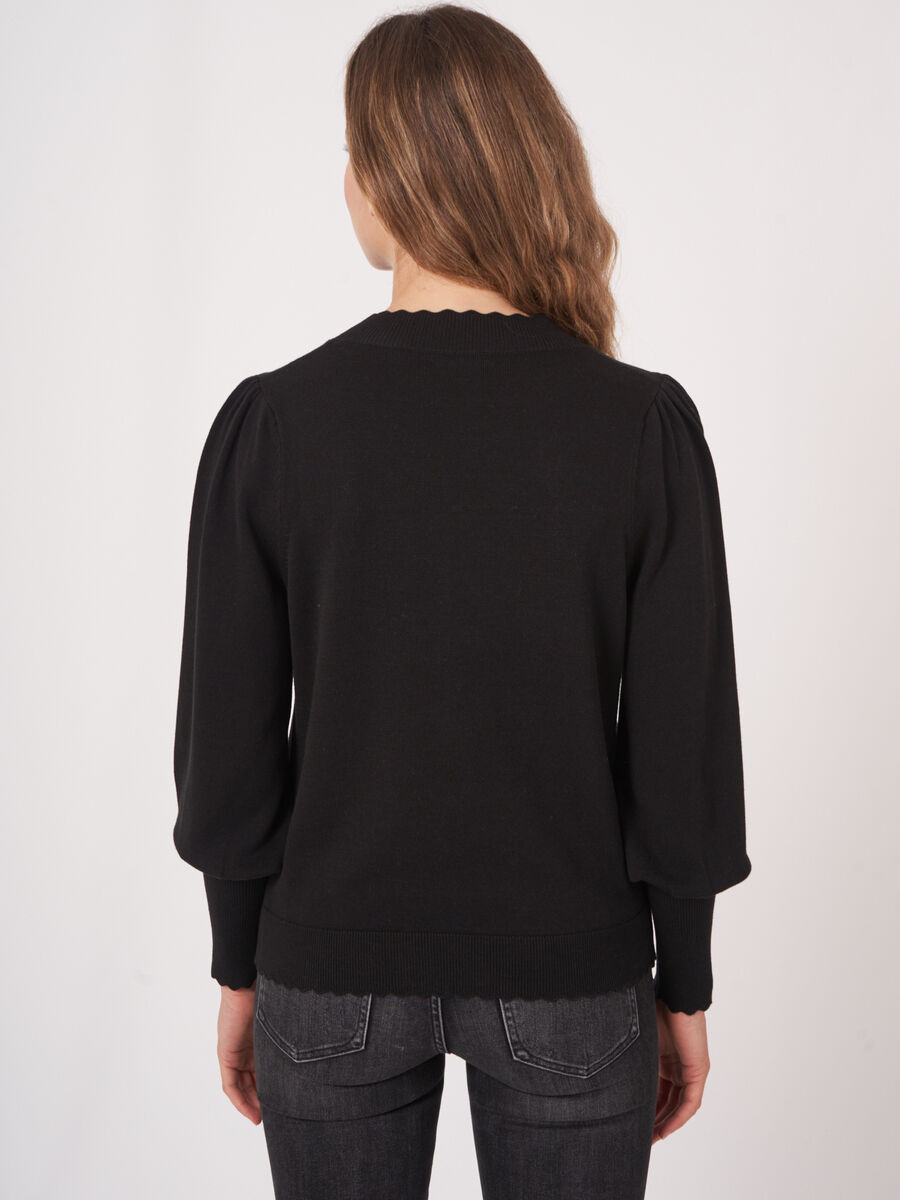 Pullover aus Baumwollmischung mit Puffärmeln image number 18