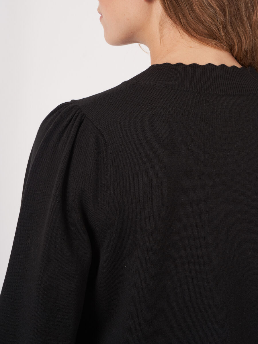 Pullover aus Baumwollmischung mit Puffärmeln image number 21