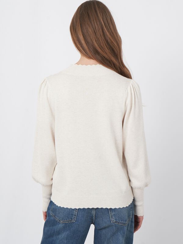 Pullover aus Baumwollmischung mit Puff&auml;rmeln image number 4