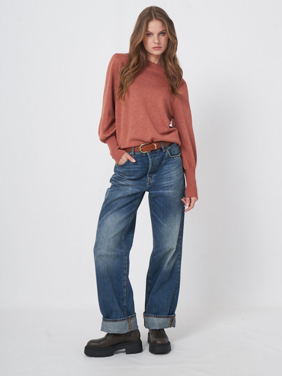 Pullover aus Baumwollmischung mit Puffärmeln image number 16