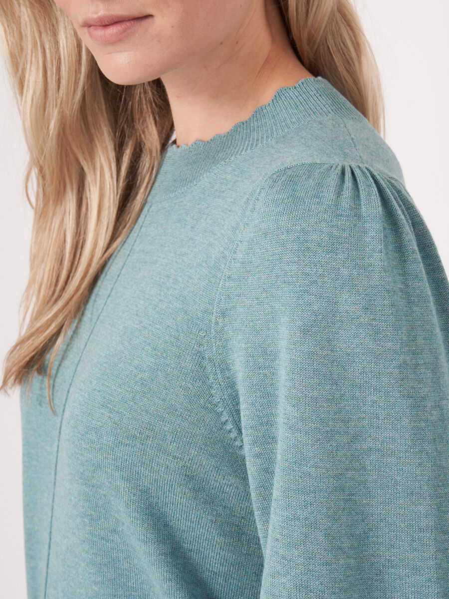 Pullover aus Baumwollmischung mit Puffärmeln image number 38