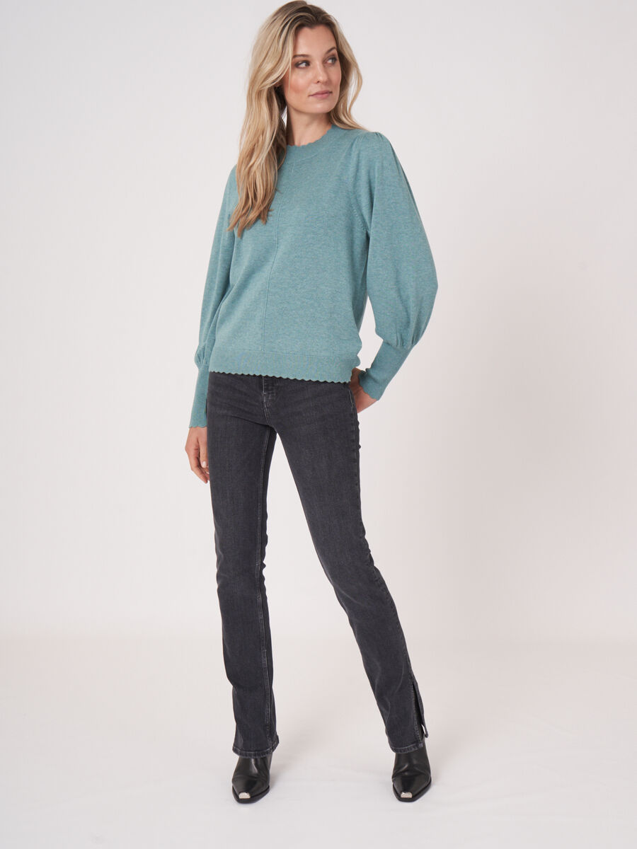 Pullover aus Baumwollmischung mit Puffärmeln image number 42