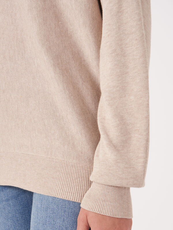 Cotton blend sweater with polo neck image number 15