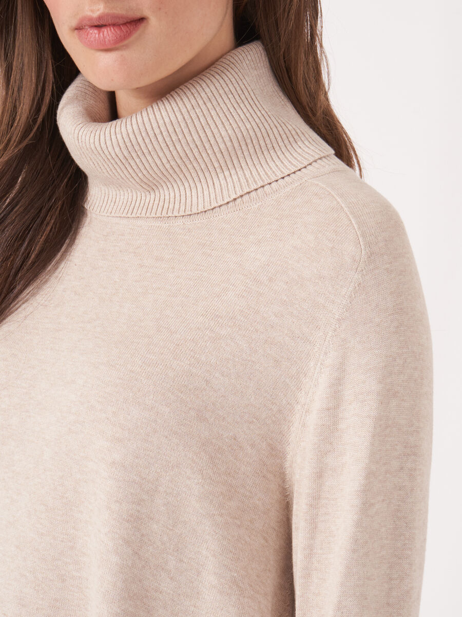 Cotton blend sweater with wide ribbed turtleneck image number 13