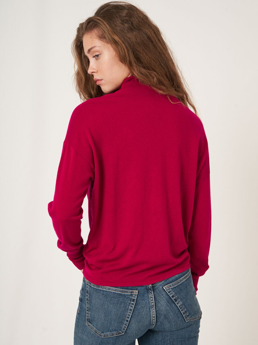 Cashmere blend sweater with tie hem image number 1