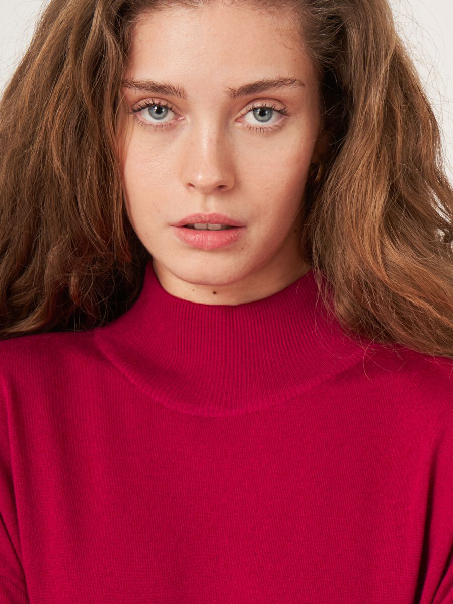 Cashmere blend sweater with tie hem image number 3