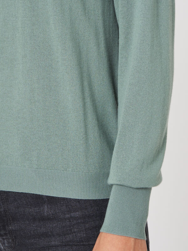 Trui met opstaande ruches kraag van cashmere melange image number 3