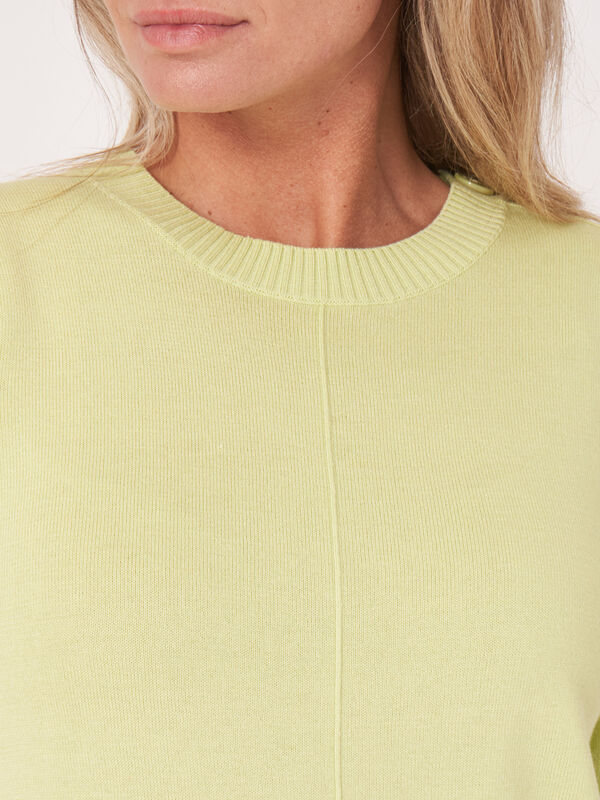 Trui van katoenmix met korte mouwen image number 3