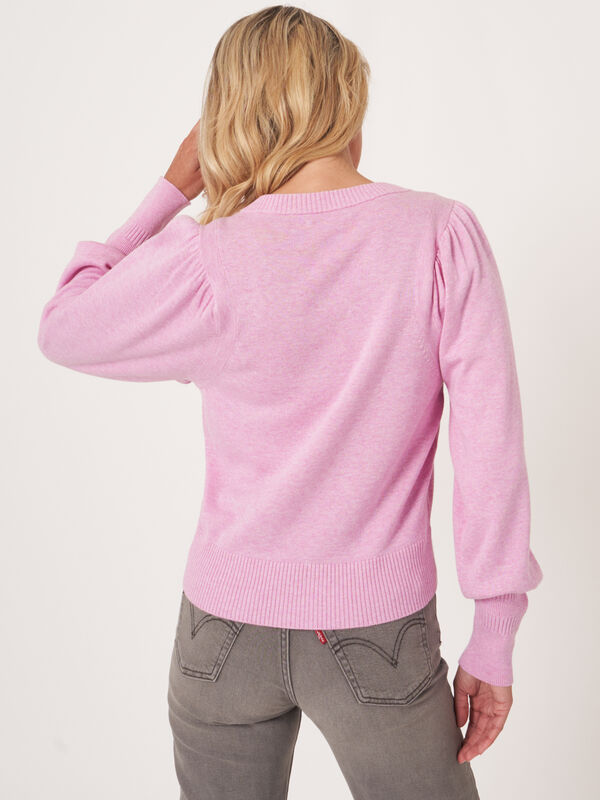 Pullover aus Baumwollmischung mit Puff&auml;rmeln image number 2