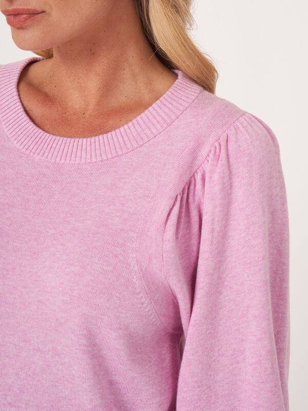 Pullover aus Baumwollmischung mit Puff&auml;rmeln image number 4