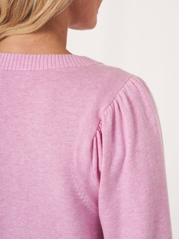 Pullover aus Baumwollmischung mit Puff&auml;rmeln image number 5