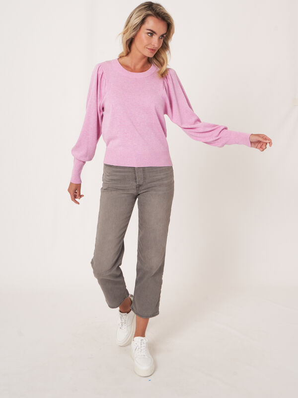 Pullover aus Baumwollmischung mit Puff&auml;rmeln image number 6