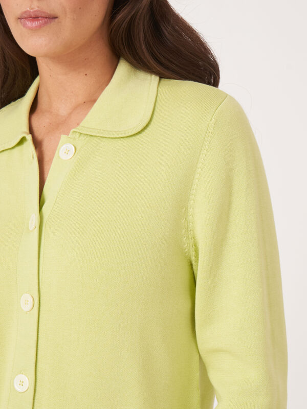 Strickjacke mit Hemdkragen und Taschen image number 4