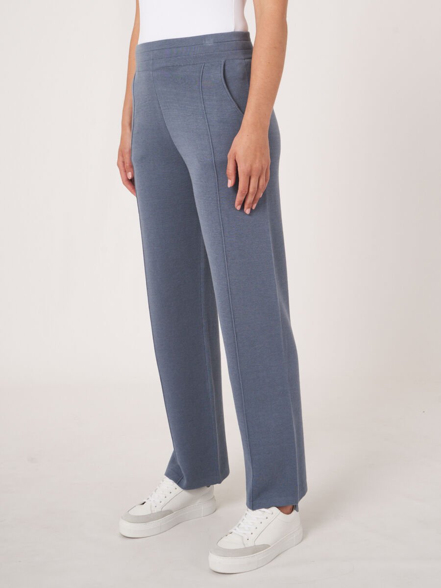 Knitted cotton blend lounge pants image number 0