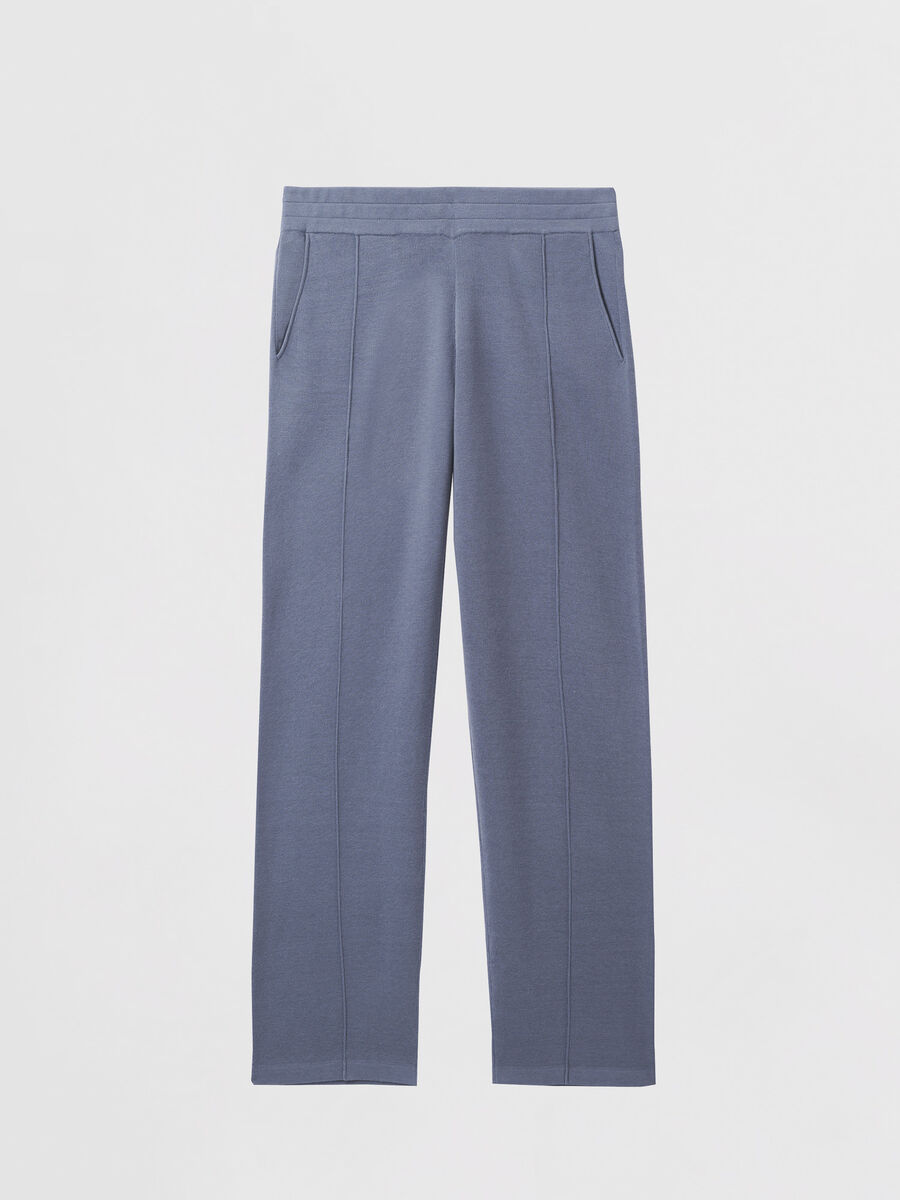 Gestrickte Loungehose aus Baumwollmischung image number 1