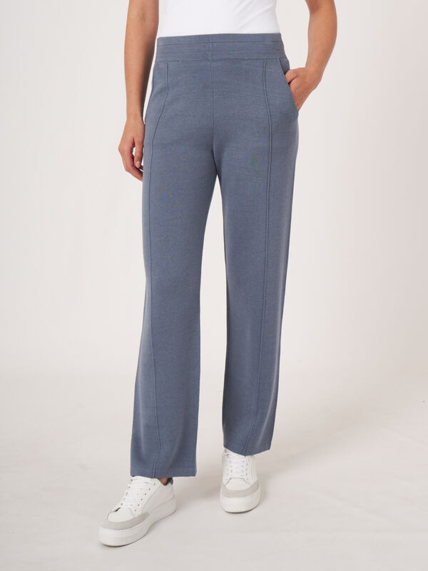 Gestrickte Loungehose aus Baumwollmischung image number 5