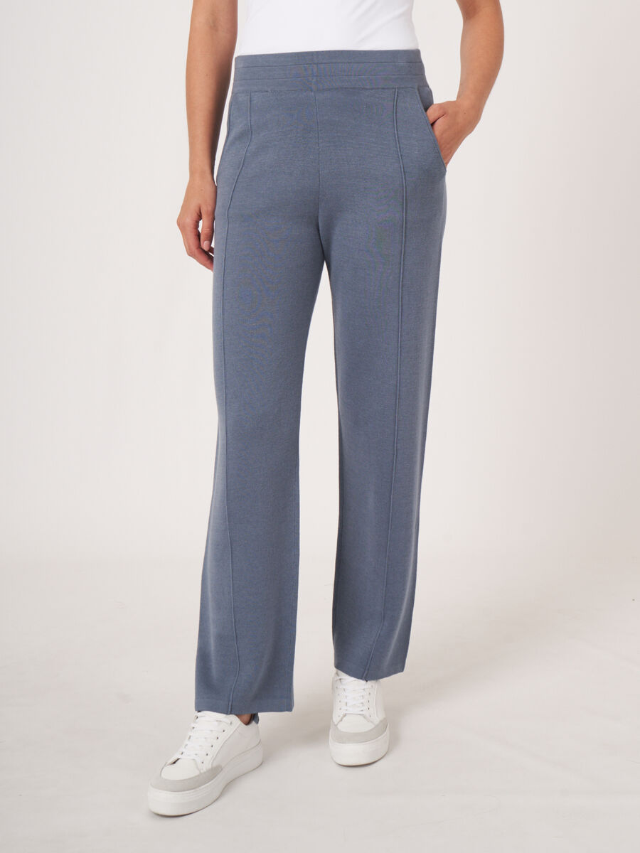 Gestrickte Loungehose aus Baumwollmischung image number 5