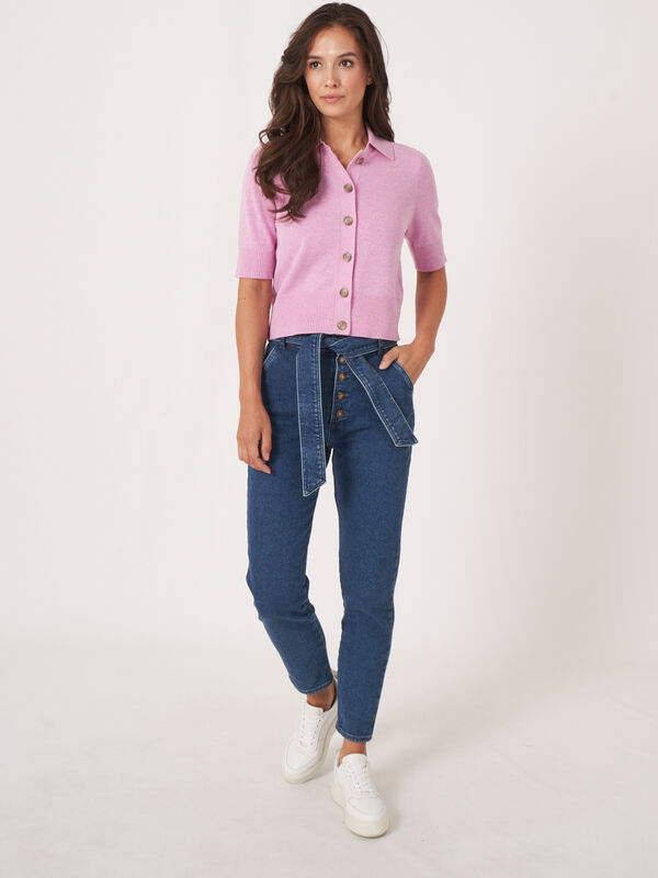 Cardigan à manches courtes et col polo image number 6