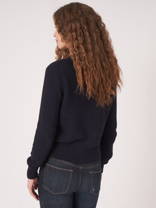 Gebreid vest in zuiver katoen