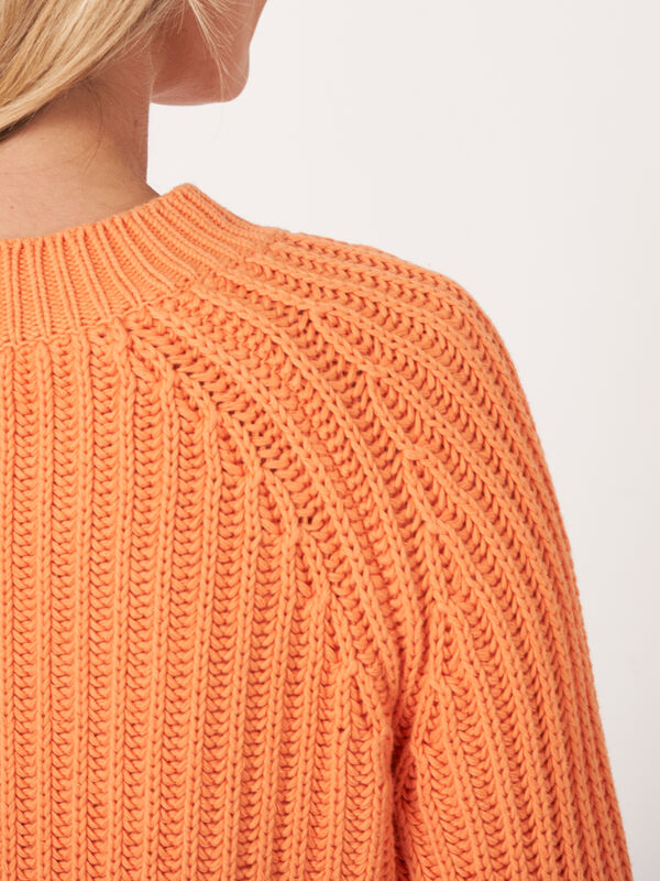 Pullover aus grobem Rippenstrick mit kurzen Puff&auml;rmeln image number 4