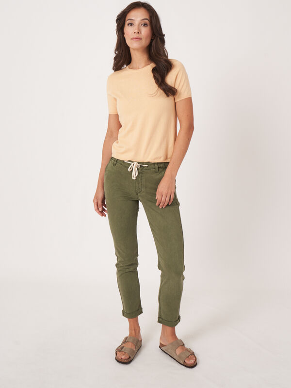 Superfein gestricktes T-Shirt aus Kaschmir-Seide-Mischung image number 4