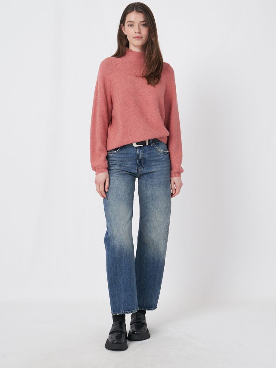 Trui met opstaande kraag van katoen-cashmeremix image number 2