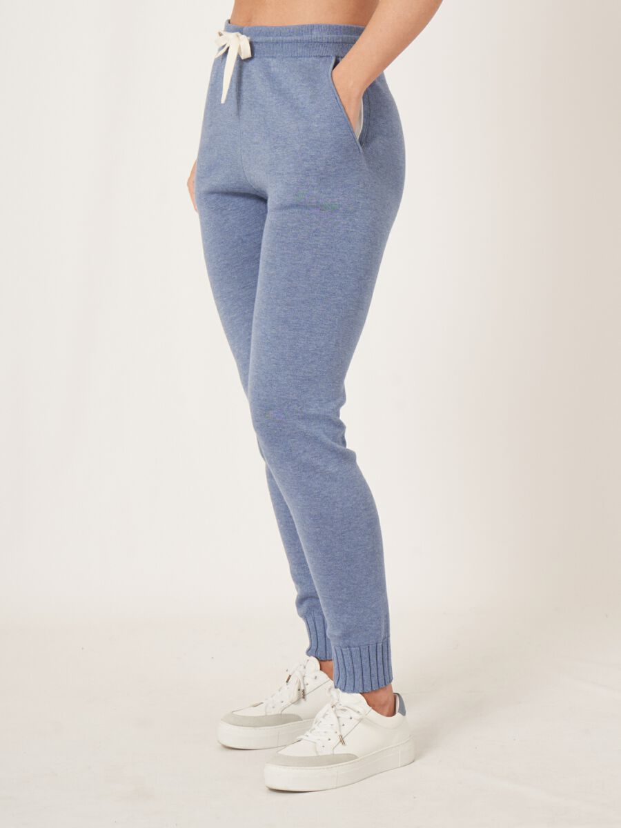 Cotton blend double knit jogging pants image number 0