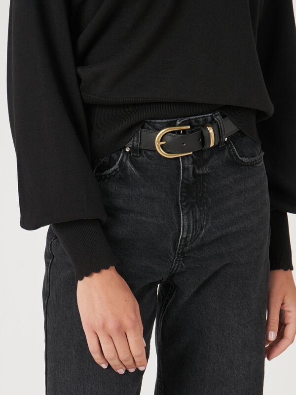 Pullover mit tiefem V-Ausschnitt und Sattelpuff&auml;rmeln image number 2