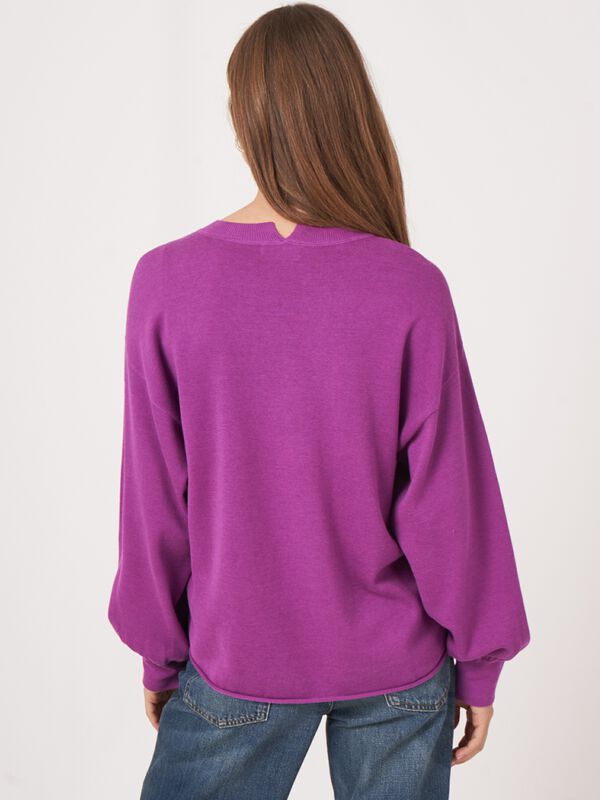 Pullover aus Baumwollmischung mit Schlitzen vorne image number 1