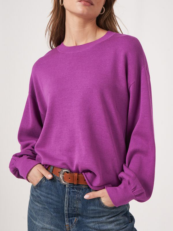 Pullover aus Baumwollmischung mit Schlitzen vorne image number 2