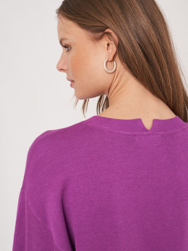 Pullover aus Baumwollmischung mit Schlitzen vorne image number 3