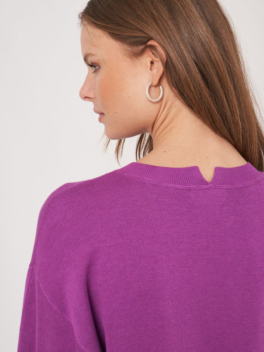 Trui met splitjes van katoenmix image number 3