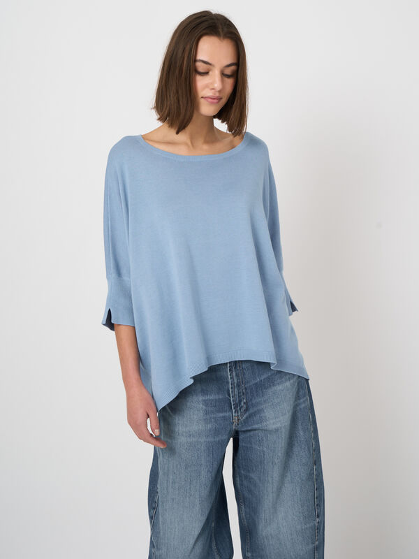 Oversized ponchotrui in katoenmix image number 0