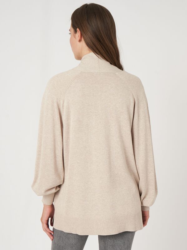 Feinstrick-Cardigan aus Baumwollmischung mit Taschen image number 1