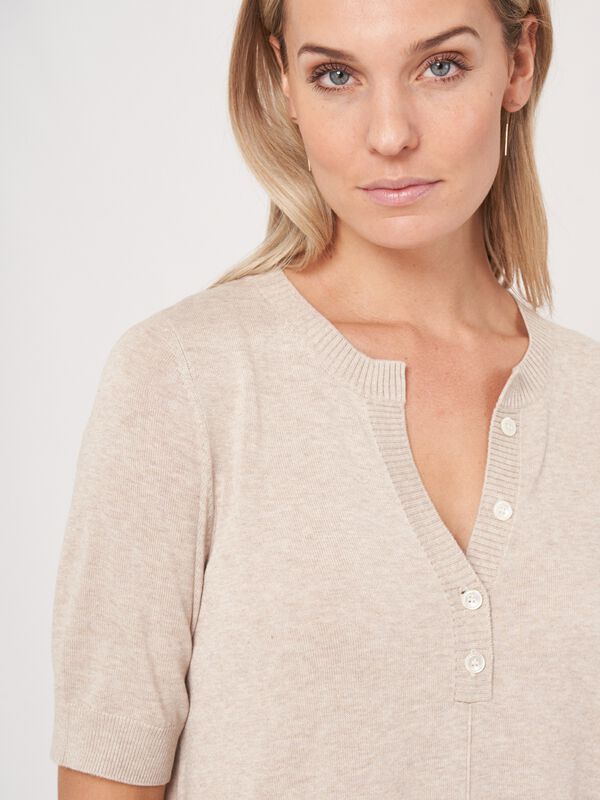 Robe en coton mélangé en maille fine image number 2