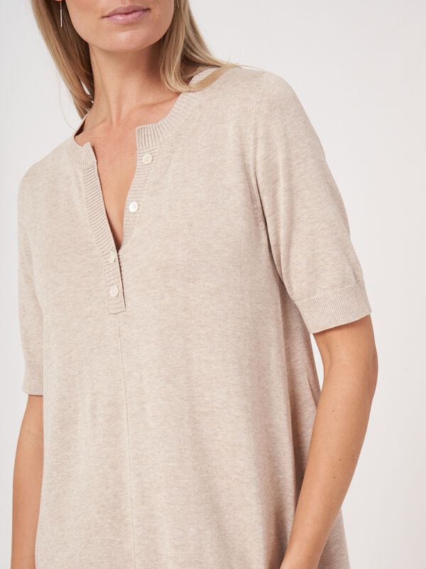 Robe en coton mélangé en maille fine image number 3