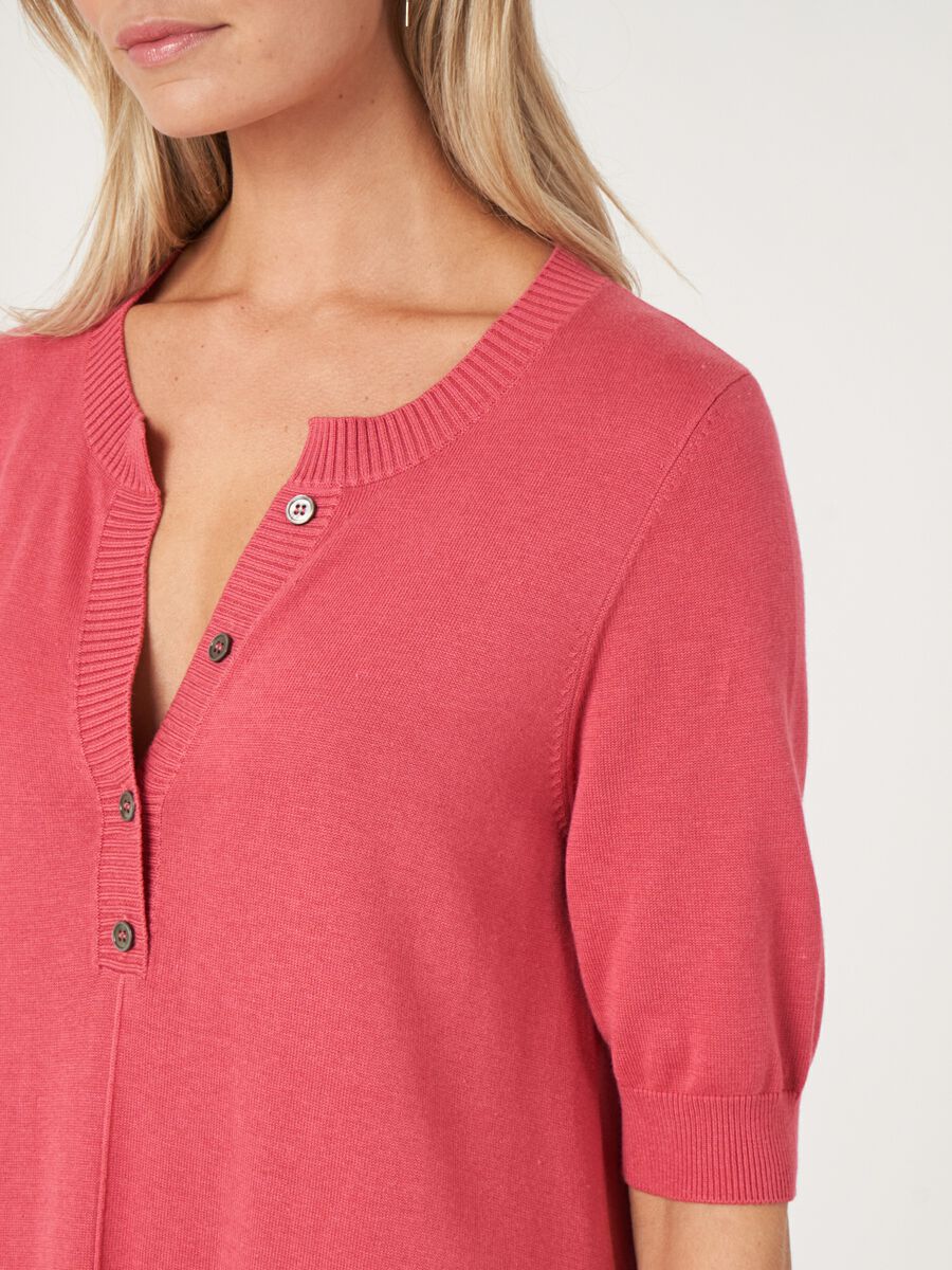 Robe en coton mélangé en maille fine image number 2