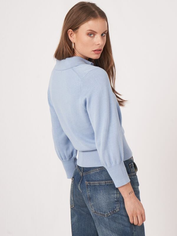 Vest met polokraag en knopen image number 1