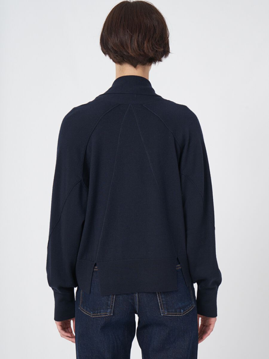 Cardigan ouvert avec col châle en mélange de laine image number 4