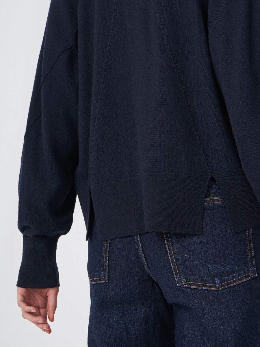 Cardigan ouvert avec col châle en mélange de laine image number 3