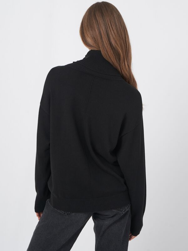 Rollkragen-Pullover aus Baumwollmischung image number 3