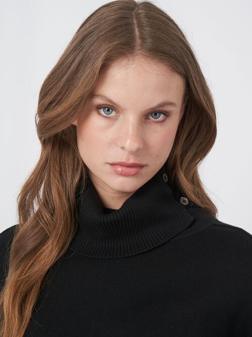 Rollkragen-Pullover aus Baumwollmischung