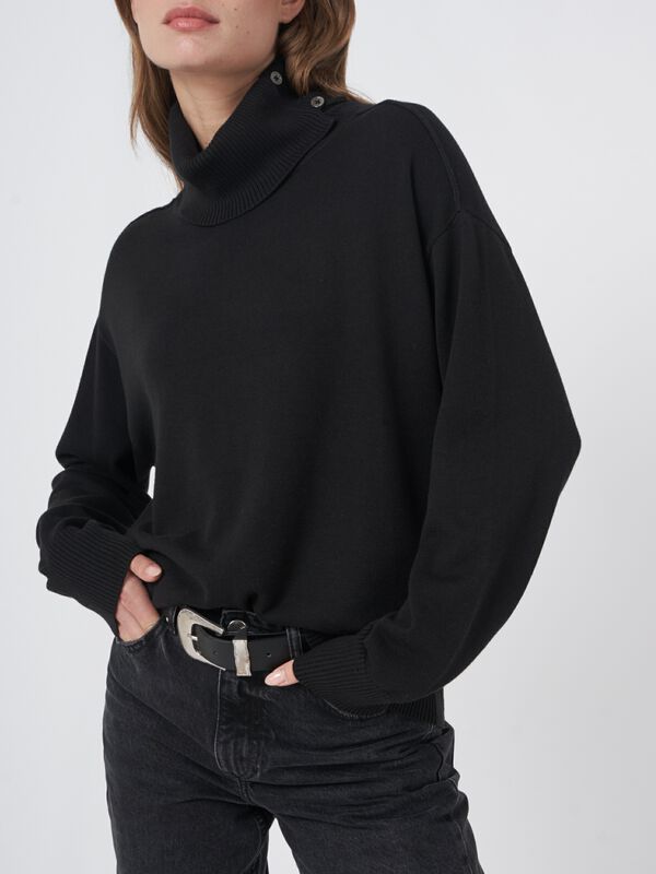 Rollkragen-Pullover aus Baumwollmischung image number 2