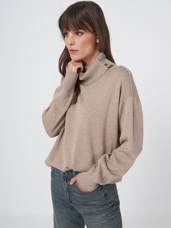 Cotton blend turtleneck sweater image number 0